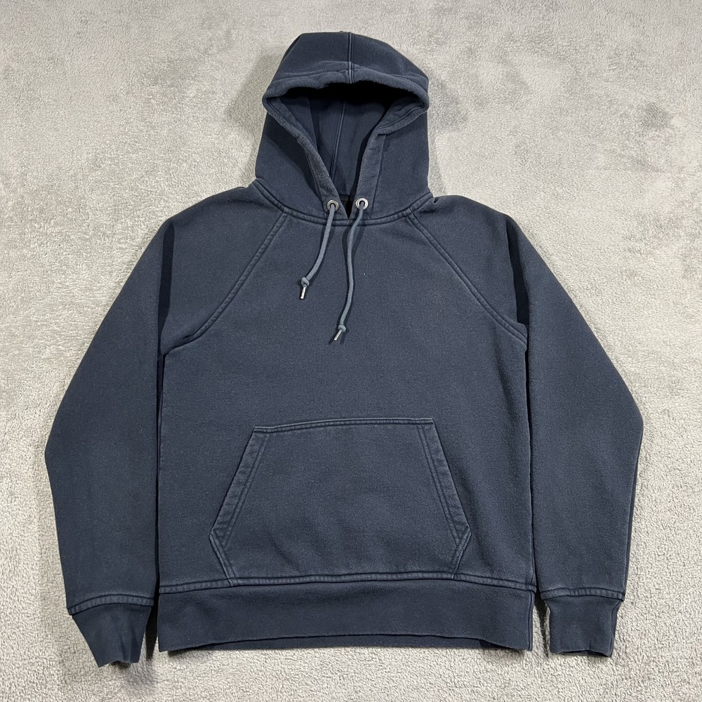 Flint and Tinder Hoodie Mens Medium Blue Pullover Sweatshirt Fleece Made in USA